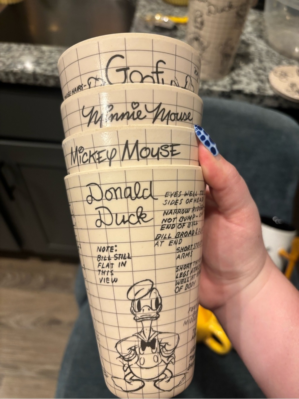 Disney Sketch Plastic Cups from Homegoods